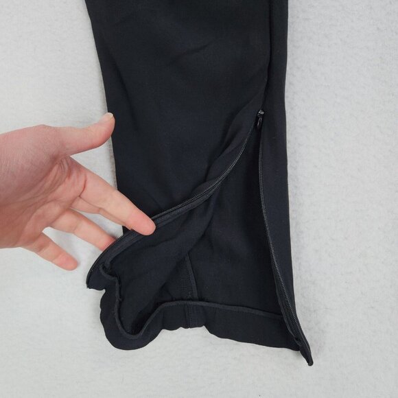 Alexander Wang Pants Womens 6 Black High Rise Pleated Silk Lined Leather Trim - Picture 12 of 16